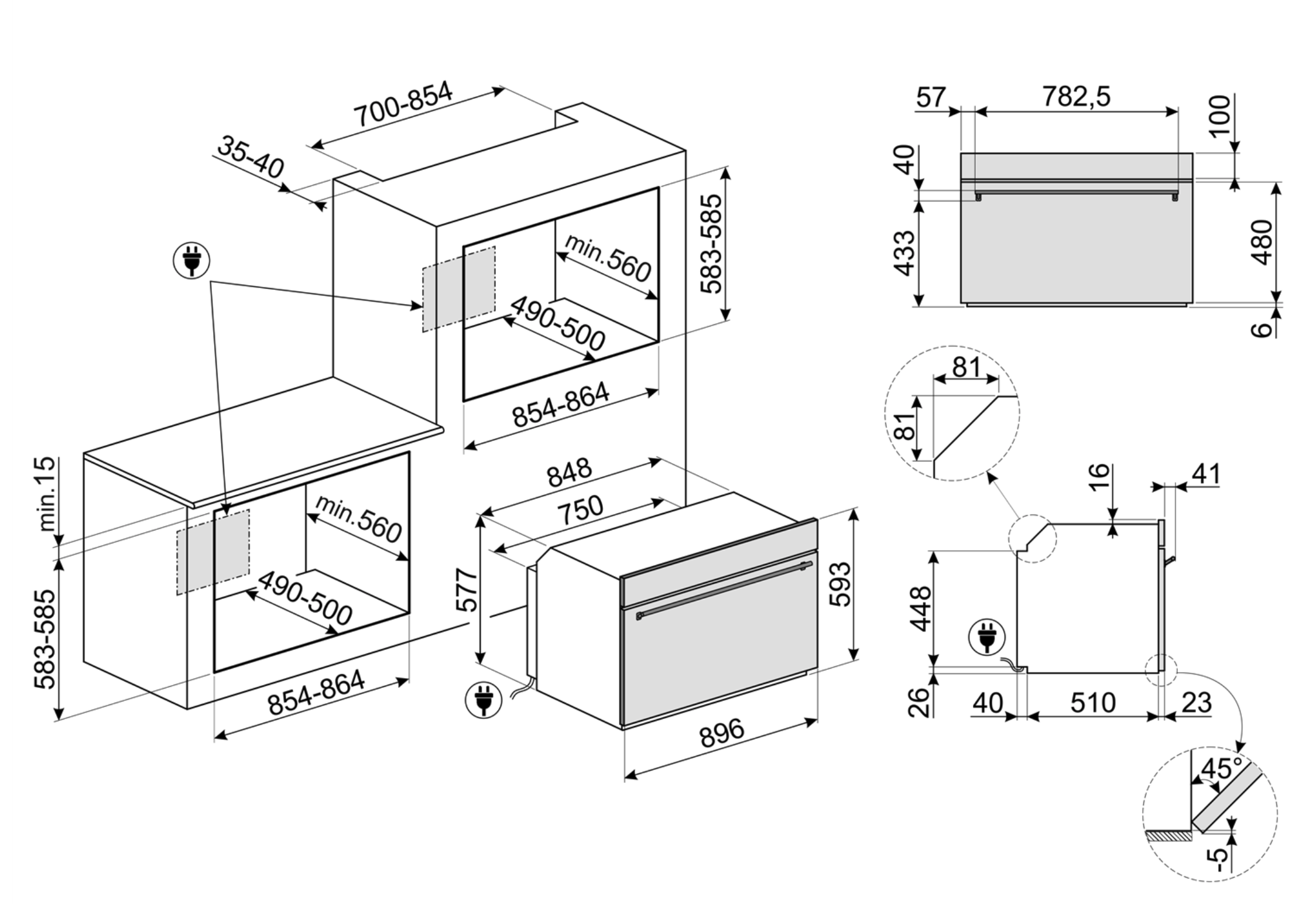SMEG SFP9302TX multifunctionele oven - 90cm