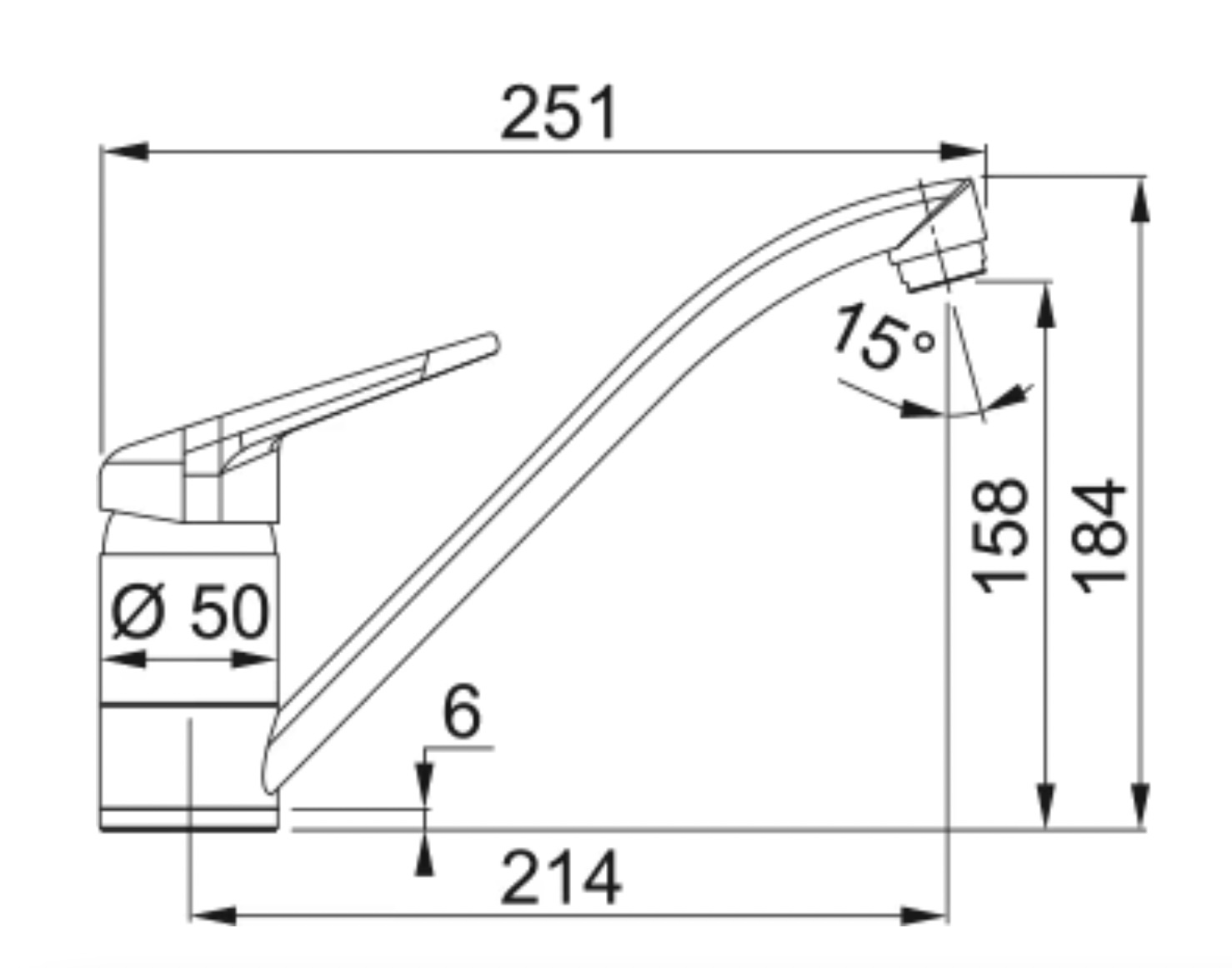 FRANKE 301044 NOVARA ééngreepsmengkraan - keuken